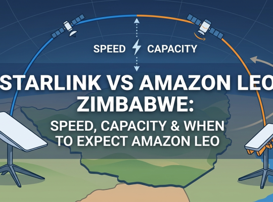 Starlink vs Amazon Leo Zimbabwe satellite internet comparison 2026 pricing and capacity