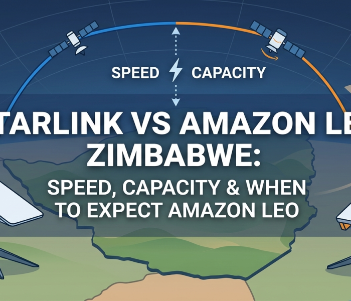 Starlink vs Amazon Leo Zimbabwe satellite internet comparison 2026 pricing and capacity